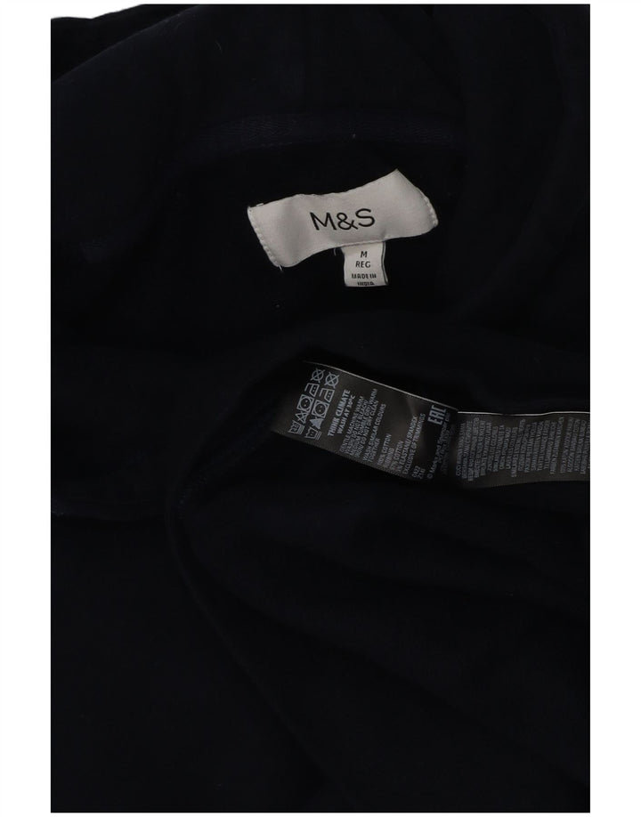 Maglione con cappuccio da donna Marks & Spencer medio in cotone blu navy