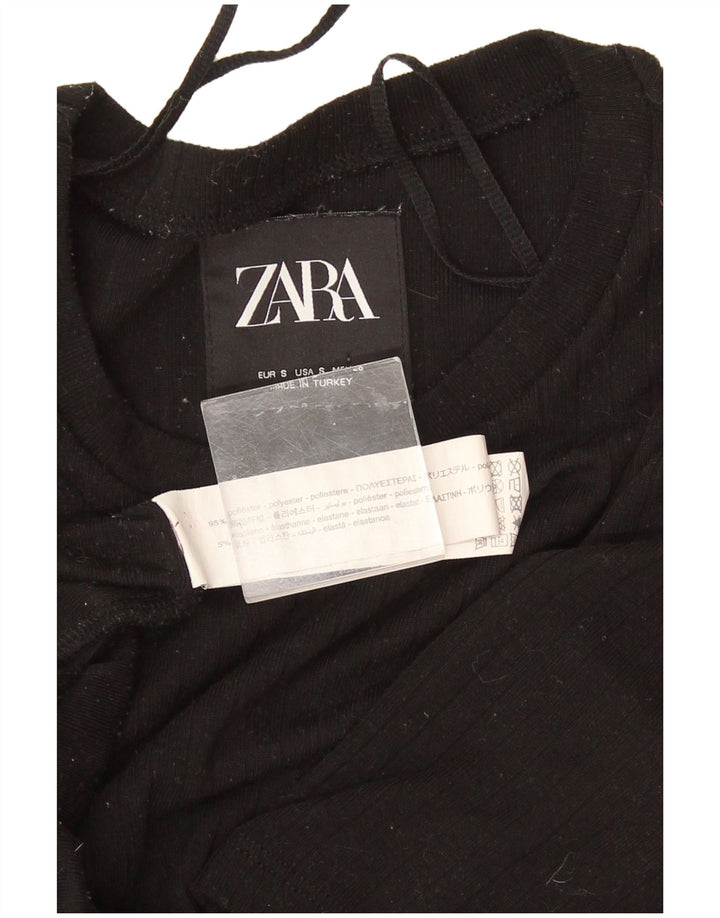 Vestito lungo da donna Zara UK 8 piccolo poliestere nero
