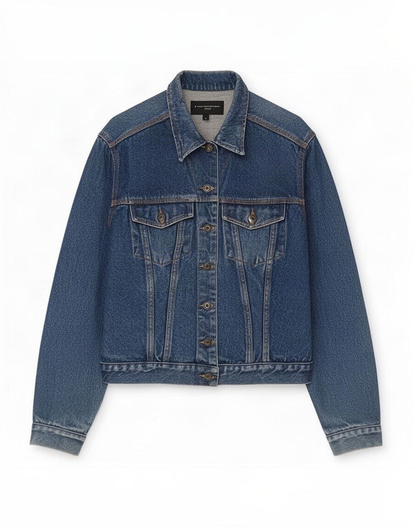 Giacca di jeans da donna French Connection UK 16 grande cotone blu