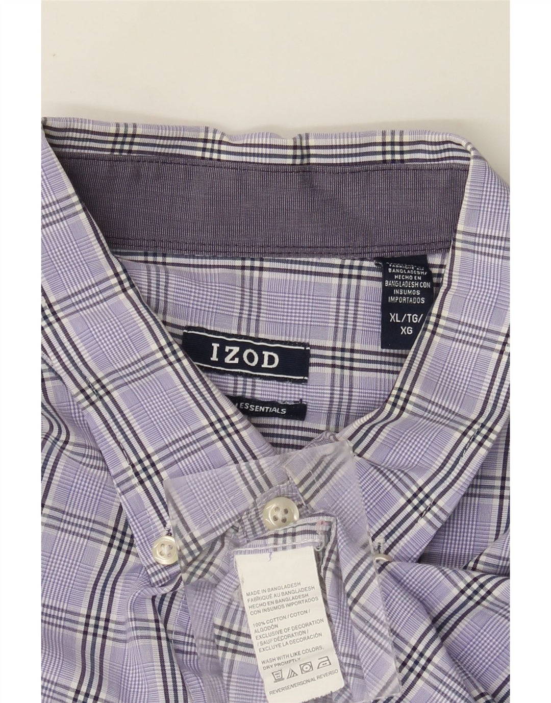 Camicia da uomo IZOD XL in cotone a quadri viola