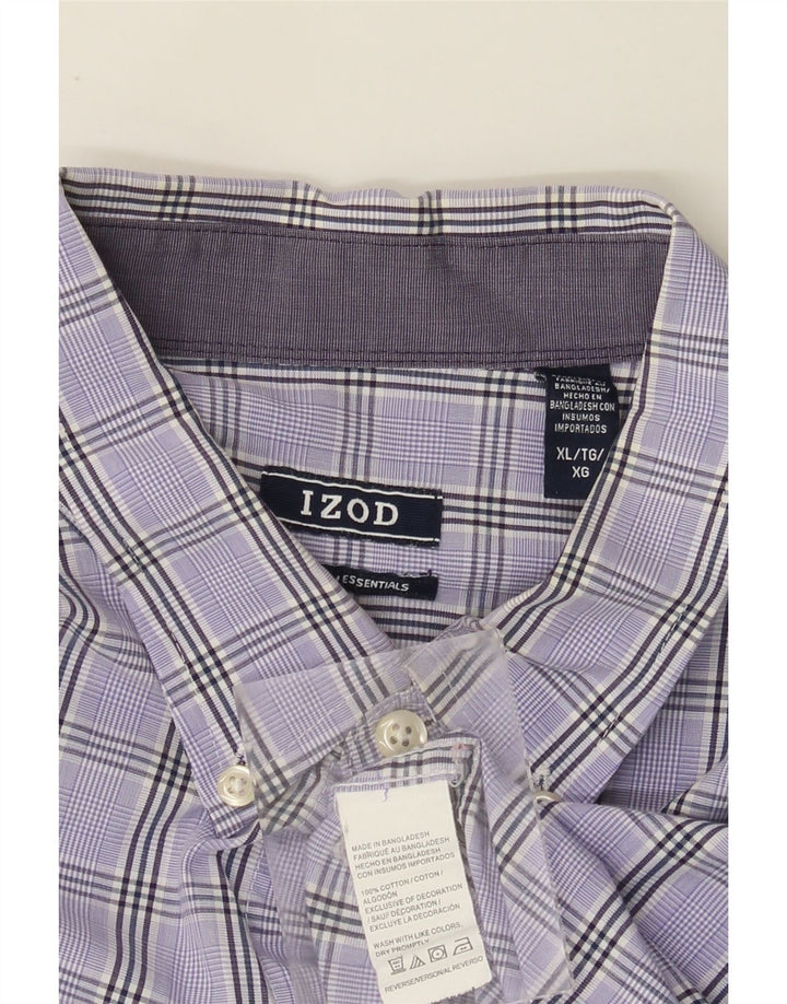 Camicia da uomo IZOD XL in cotone a quadri viola