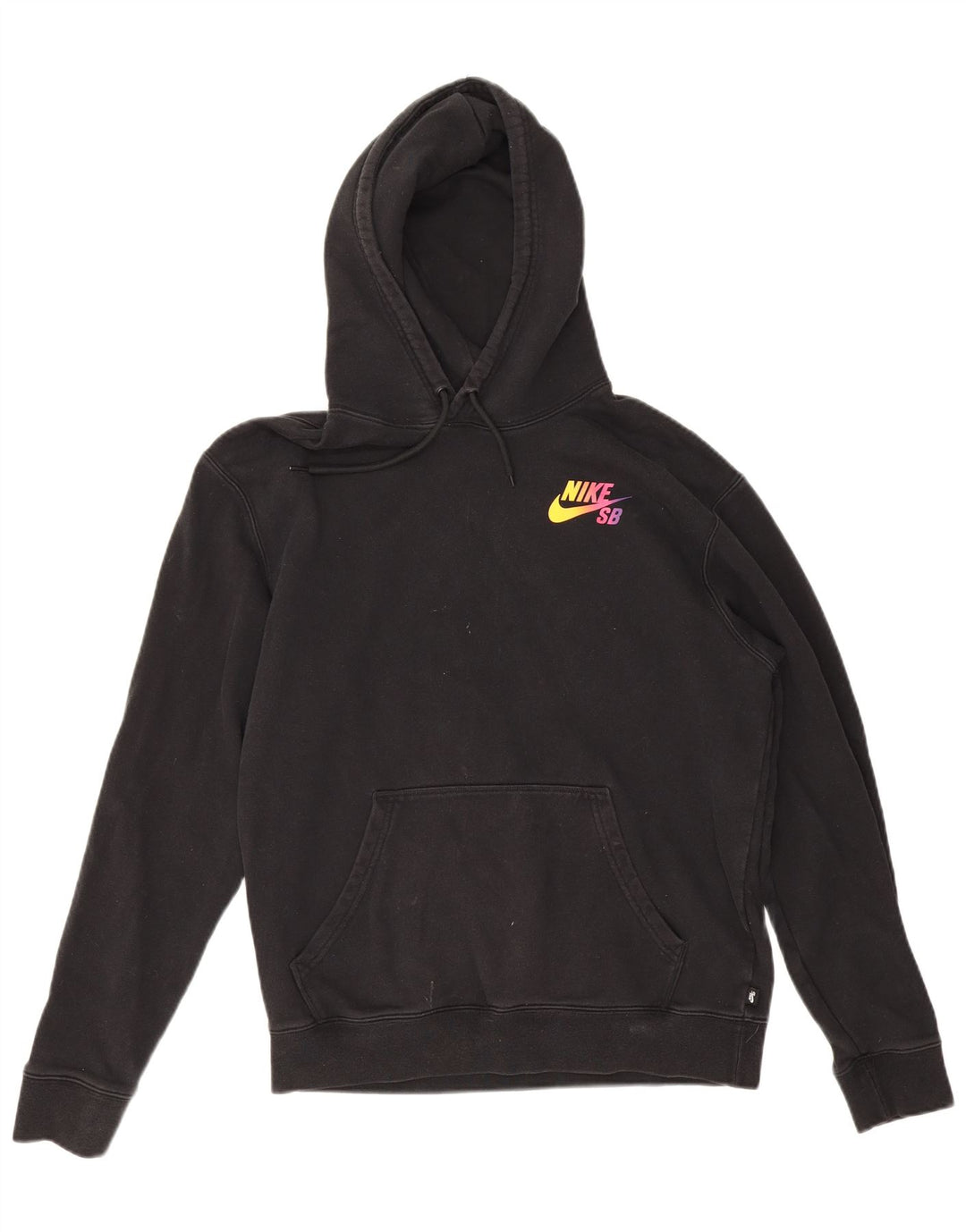 Felpa con cappuccio grafica Nike da uomo piccola in cotone nero