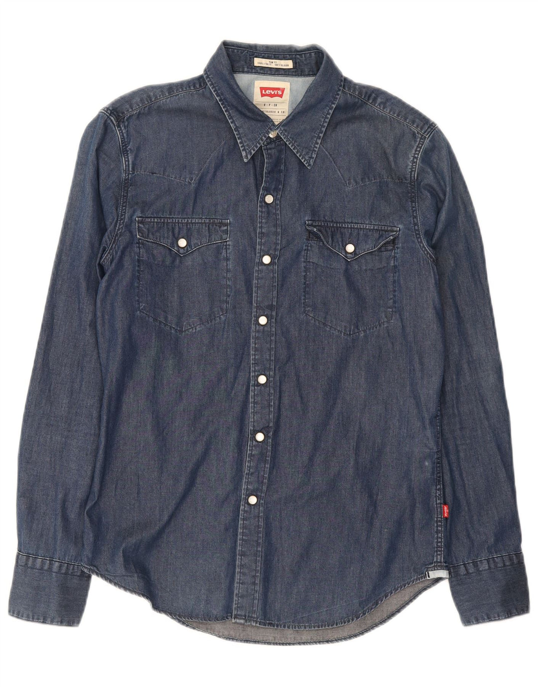 Camicia di jeans slim fit da uomo Levi's piccola in cotone blu navy