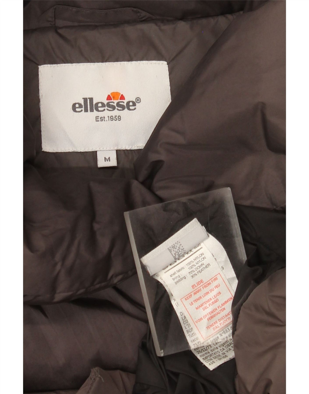 Giacca imbottita da donna Ellesse UK 14 Nylon grigio medio
