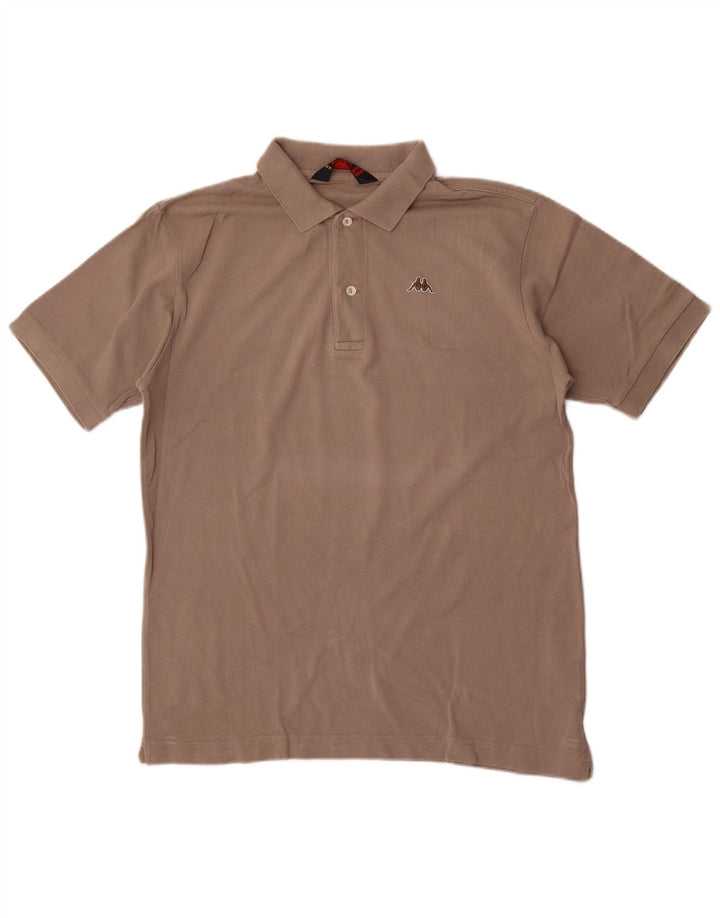 Polo Kappa da uomo di colore grigio medio