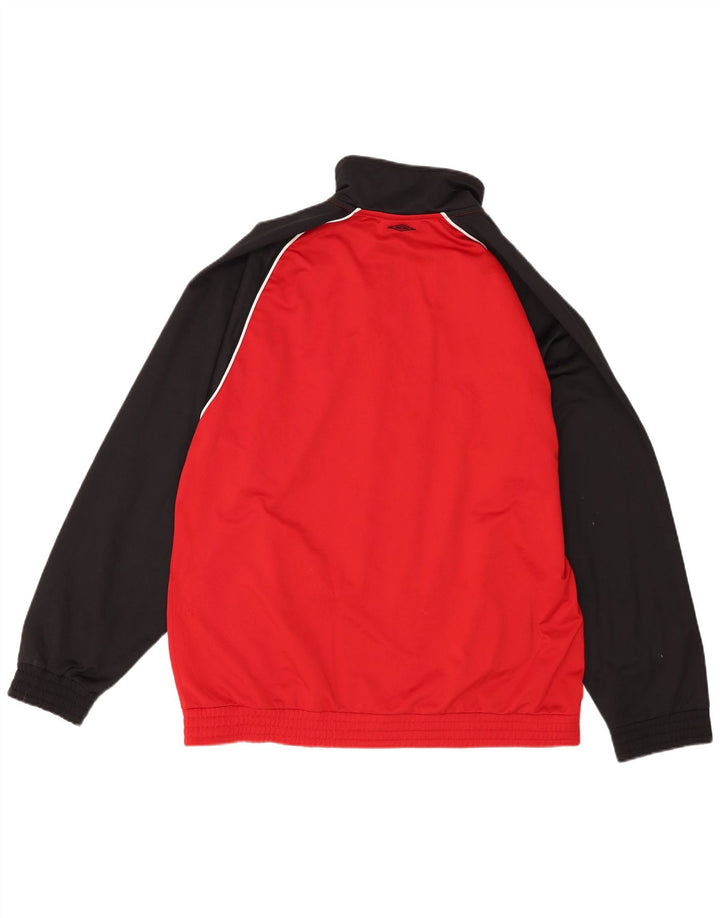 Giacca da ginnastica da uomo Umbro grande in poliestere color block rosso