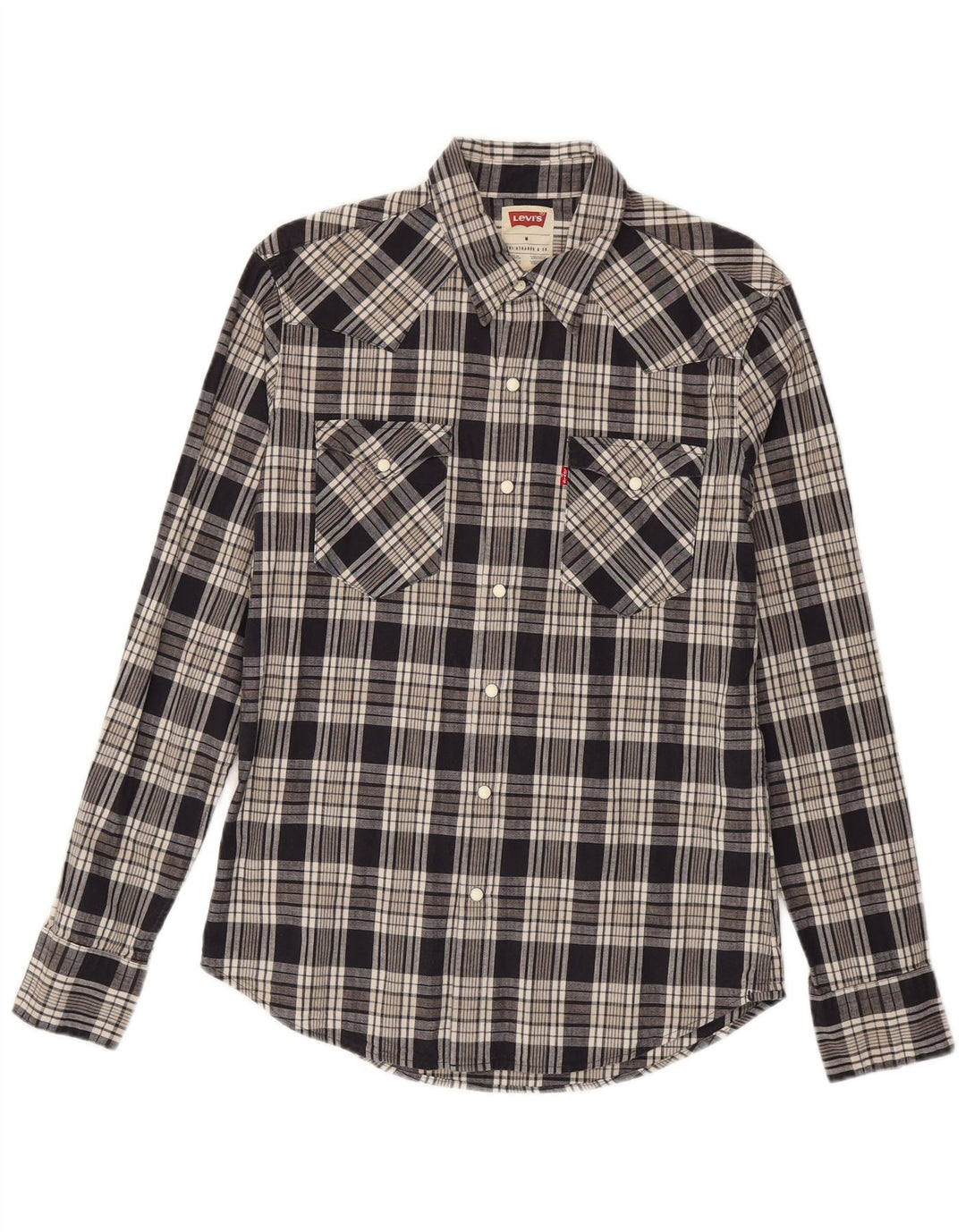 Camicia Levi's da uomo in cotone a quadri neri medi