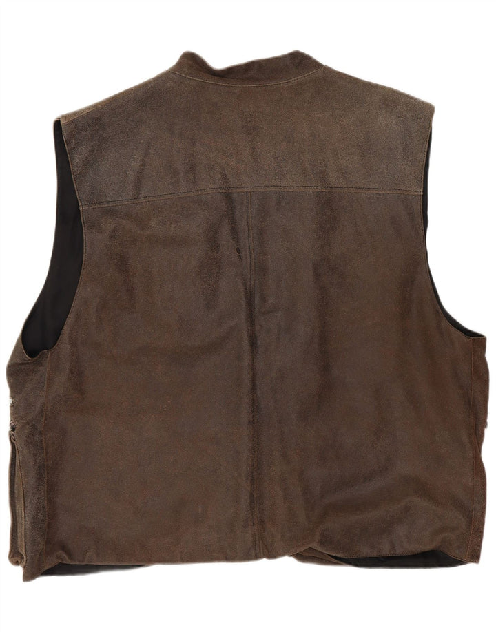 Gilet pratico da uomo vintage UK 42 XL Marrone