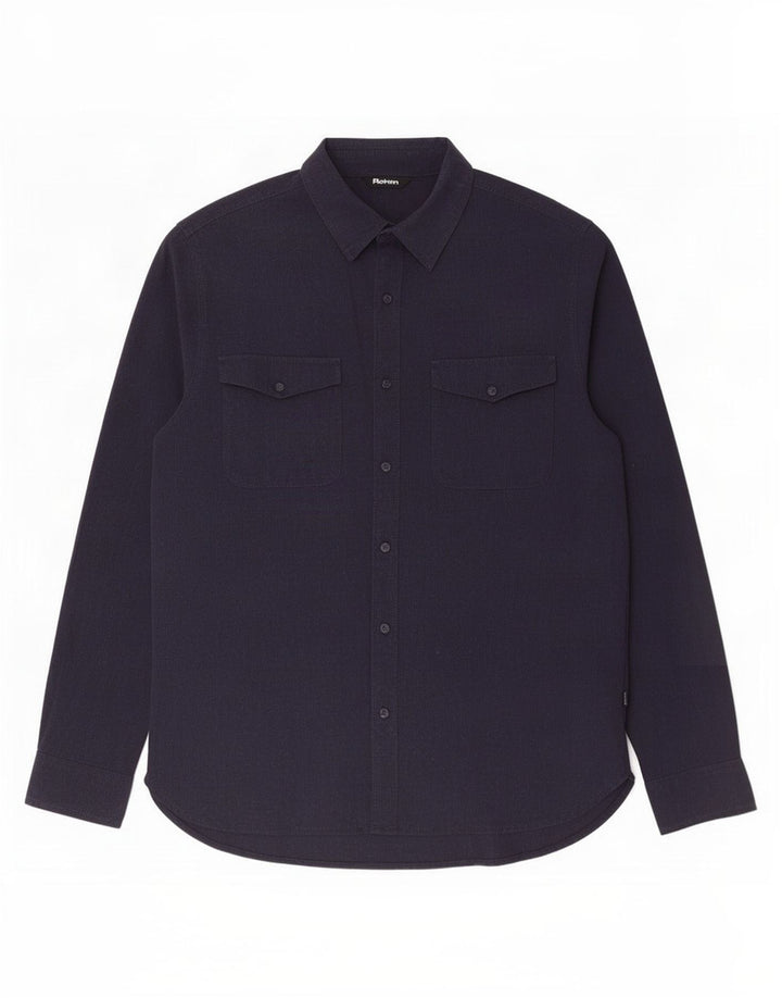 Camicia da uomo Rohan grande lino blu navy