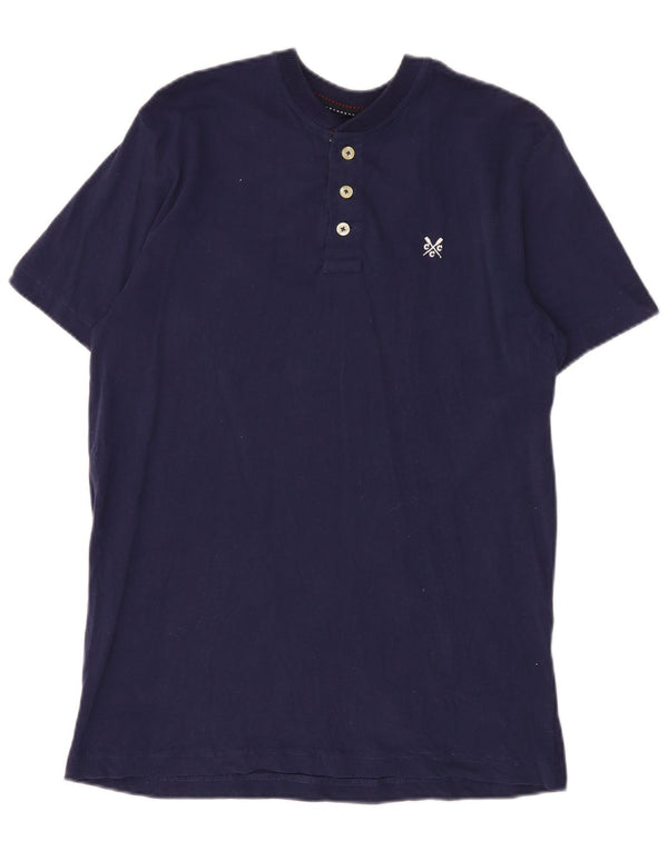 Crew Clothing T-shirt da uomo Top piccola in cotone blu navy