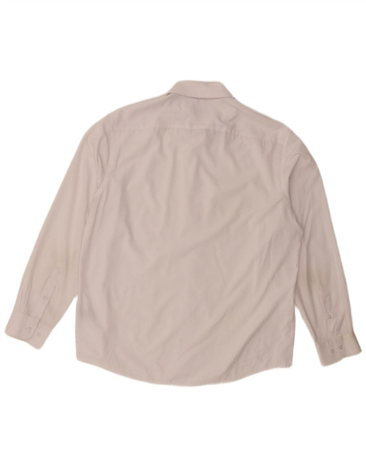 Camicia da uomo slim fit Nautica taglia 17 1/2 XL poliestere bianco