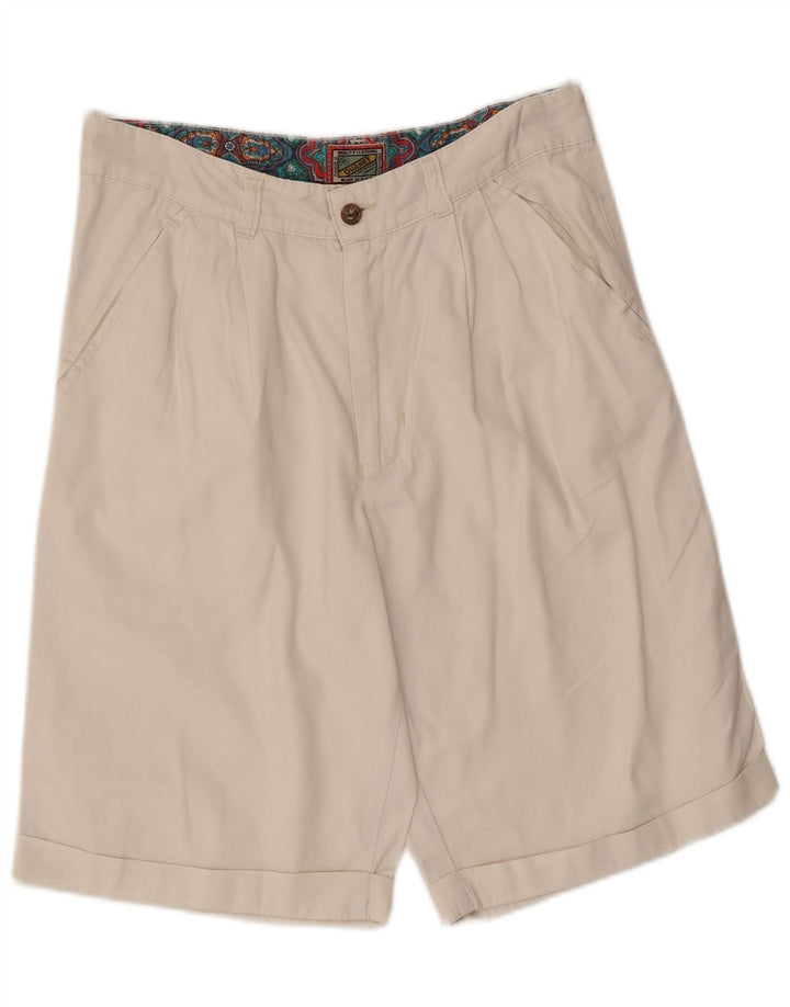 Pantaloncini chino con pegging da uomo QUARRY W31 cotone bianco medio