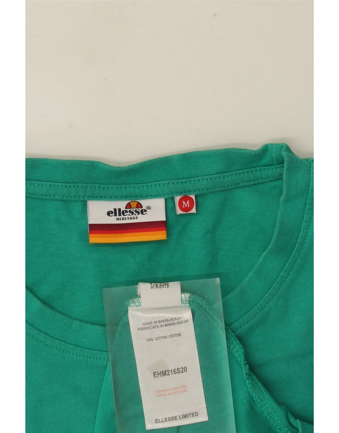 ELLESSE T-shirt grafica da uomo Heritage Top in cotone turchese medio