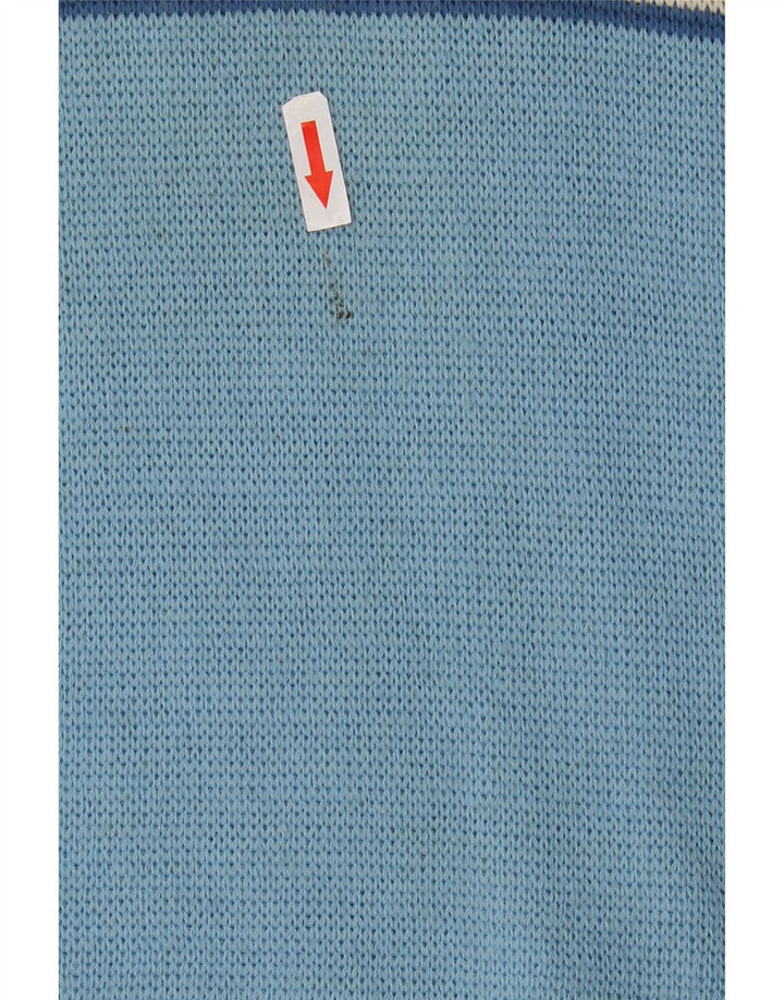 Maglione vintage da uomo girocollo IT 48 piccolo blocco colore blu