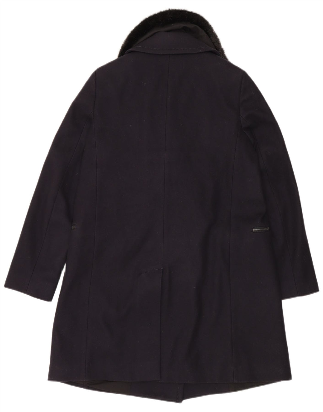 Cappotto da donna French Connection UK 12 Medio Lana vergine blu navy