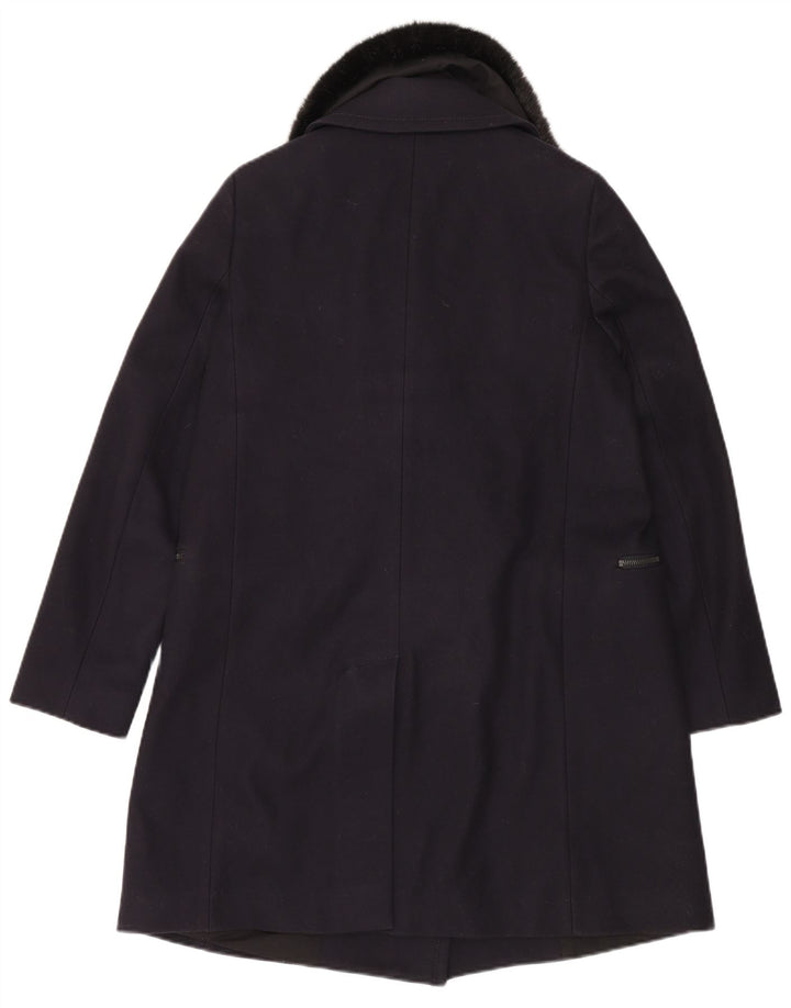 Cappotto da donna French Connection UK 12 Medio Lana vergine blu navy