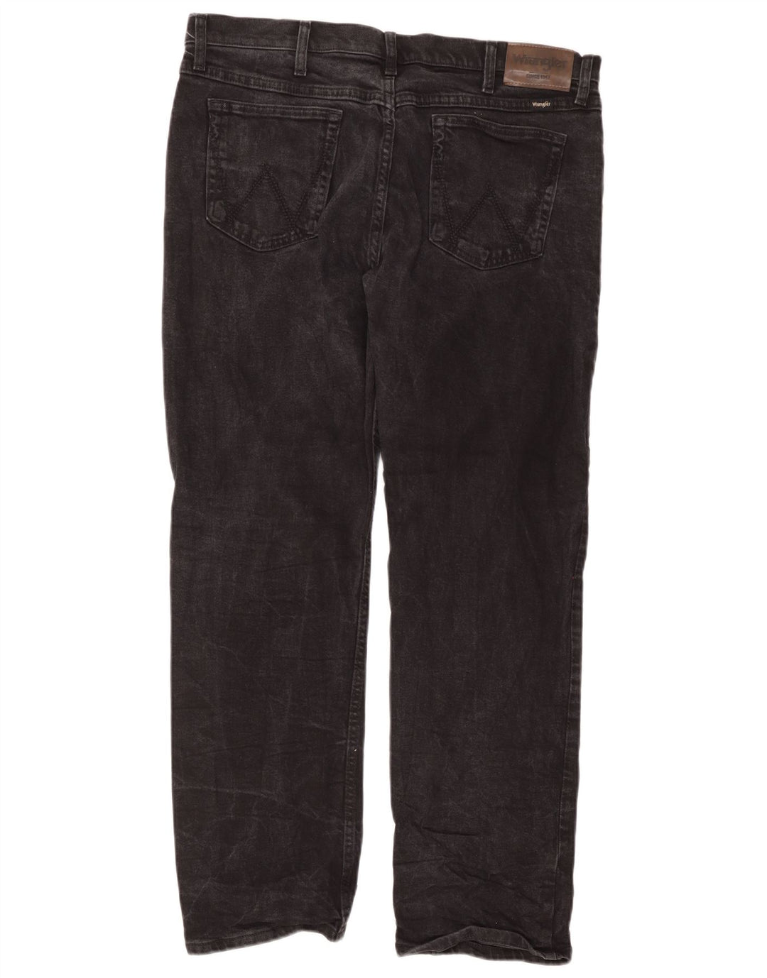 Jeans dritti da uomo Wrangler vestibilità regolare W38 L30 cotone nero