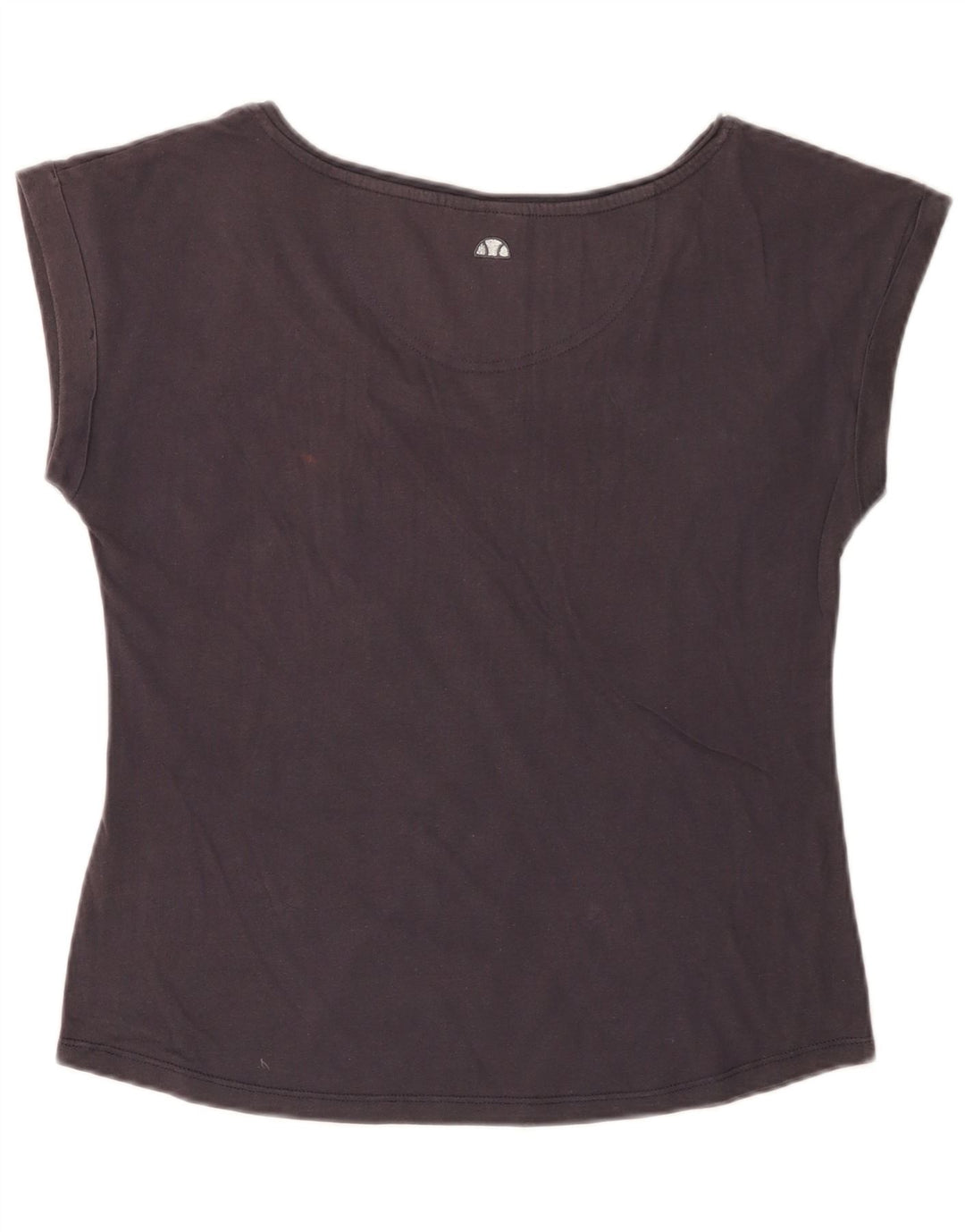 ELLESSE T-shirt grafica da donna Top UK 14 Large Blu Navy in cotone