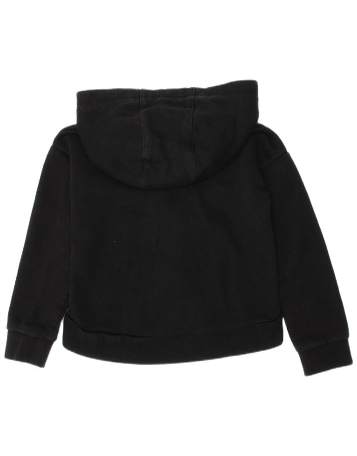 Felpa con cappuccio e zip per ragazze Nike 4-5 anni in cotone nero