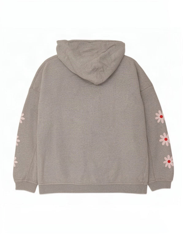 Maglione con cappuccio oversize da donna Levi's UK 14 Cotone floreale grigio medio