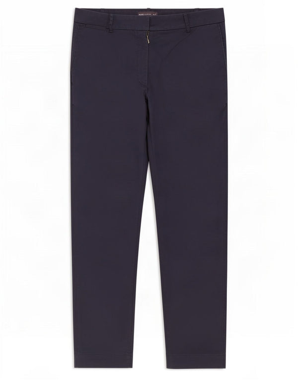 Pantaloni chino affusolati da donna Marks & Spencer UK 10 Small W28 L27 Blu navy