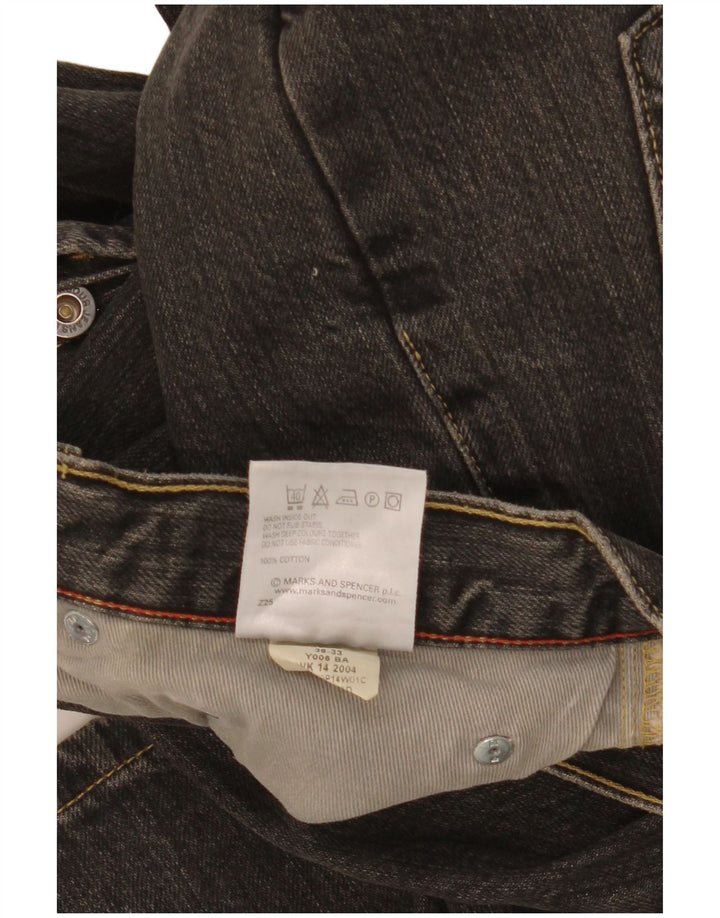 Jeans dritti da uomo Marks & Spencer W36 L33 cotone nero