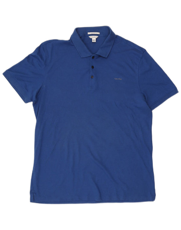 CALVIN KLEIN Polo Uomo Large Blu Cotone