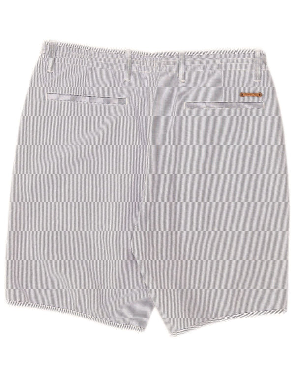 Pantaloncini chino da uomo Massimo Dutti EU 42 Large W32 Cotone gessato blu