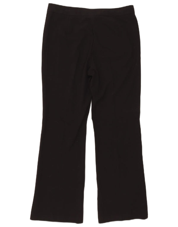 Marks & Spencer Womens Straight Casual Trousers UK 14 Large W32 L30 Black
