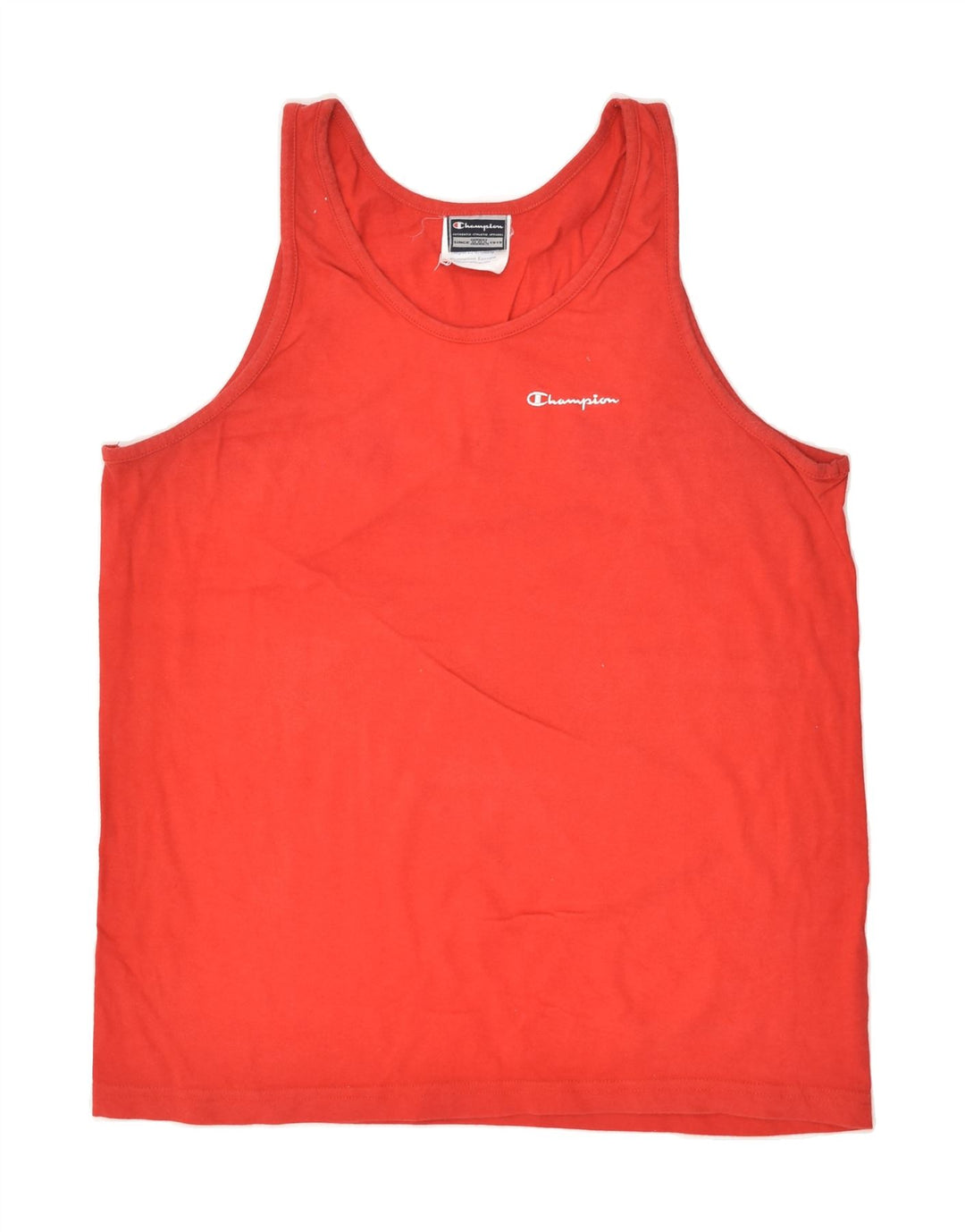 CHAMPION Womens Vest Top UK 20 2XL Red Cotton | Vintage Champion | Thrift | Second-Hand Champion | Used Clothing | Messina Hembry 