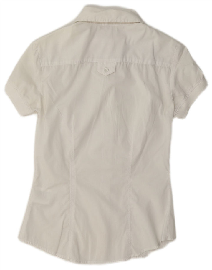Camicia Donna Liu Jo Manica Corta IT 40 Small Cotone Bianco