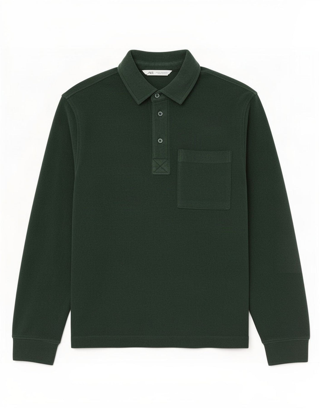 Camicia pullover da uomo in velluto a coste Zara, cotone verde medio