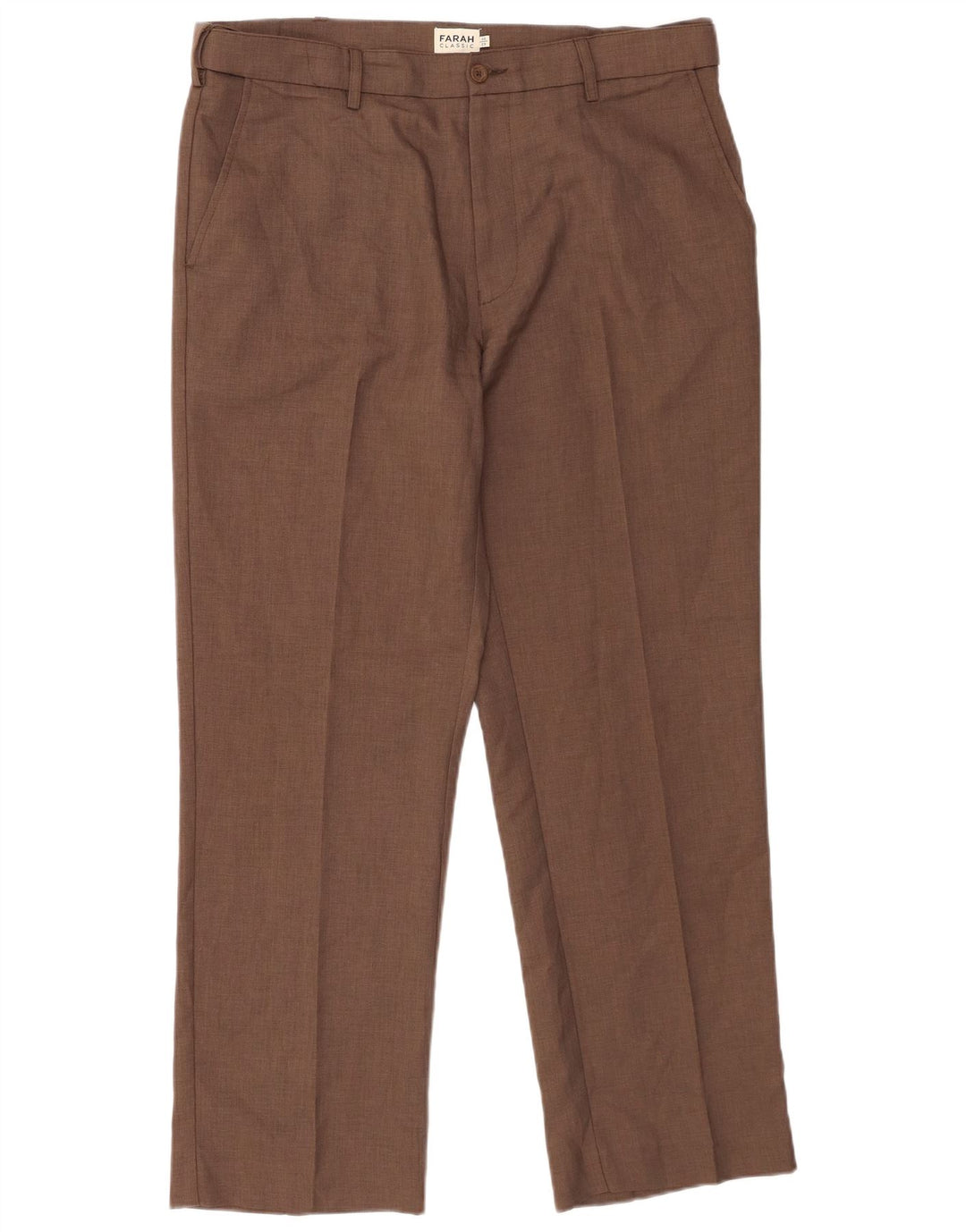 Pantaloni chino da uomo Classic Fit Farah W36 L29 poliestere marrone