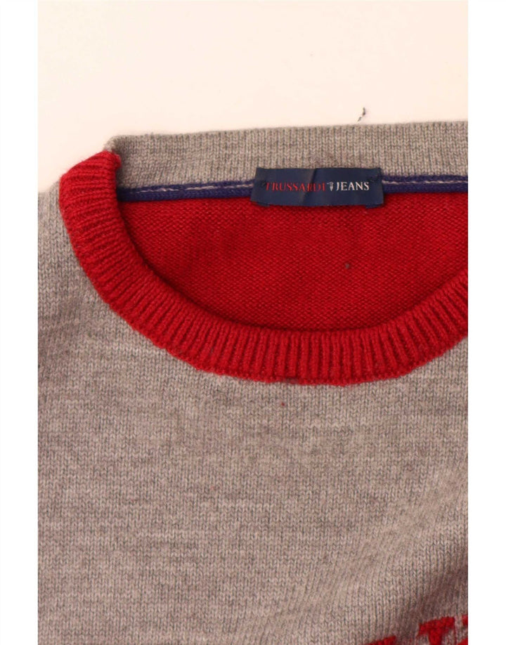 Maglione Trussardi Jeans Uomo Girocollo Colore Rosso Medio