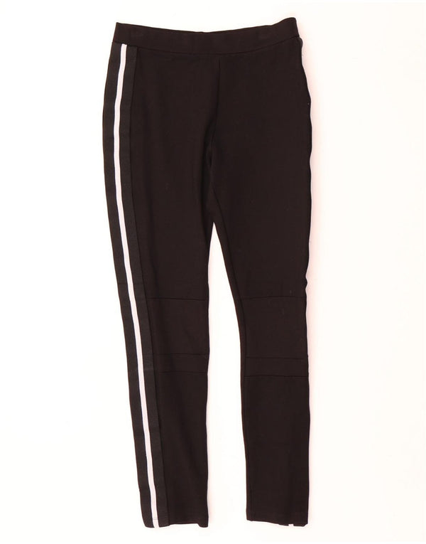 Zara Womens Leggings UK 12 Medium  Black Striped