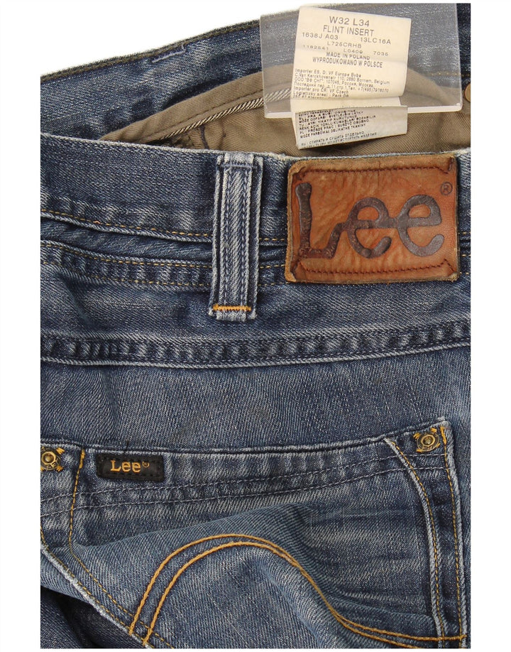 Jeans dritti da uomo con inserto Flint Lee W32 L34 cotone blu