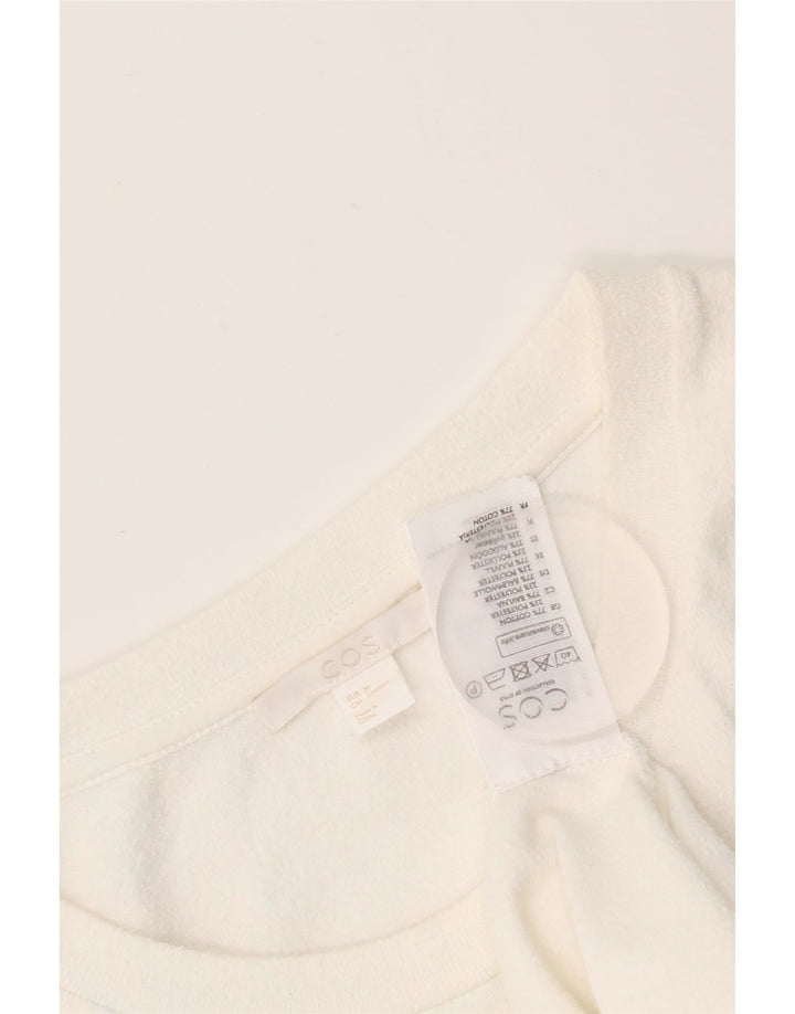 T-shirt Cos da donna Top UK 14 cotone bianco medio