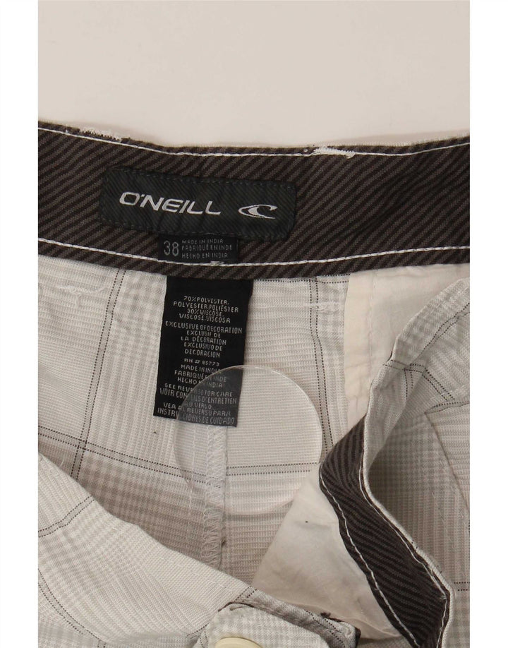 Pantaloncini chino da uomo O'Neill W38 XL poliestere a quadri grigi