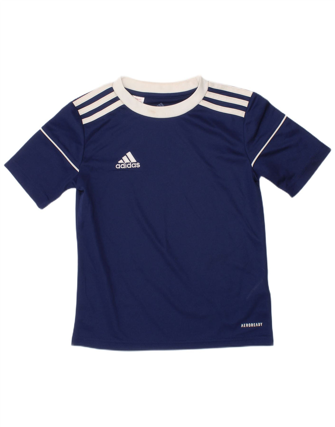 Maglietta ADIDAS Aeroready per ragazzi 7-8 anni in poliestere blu navy