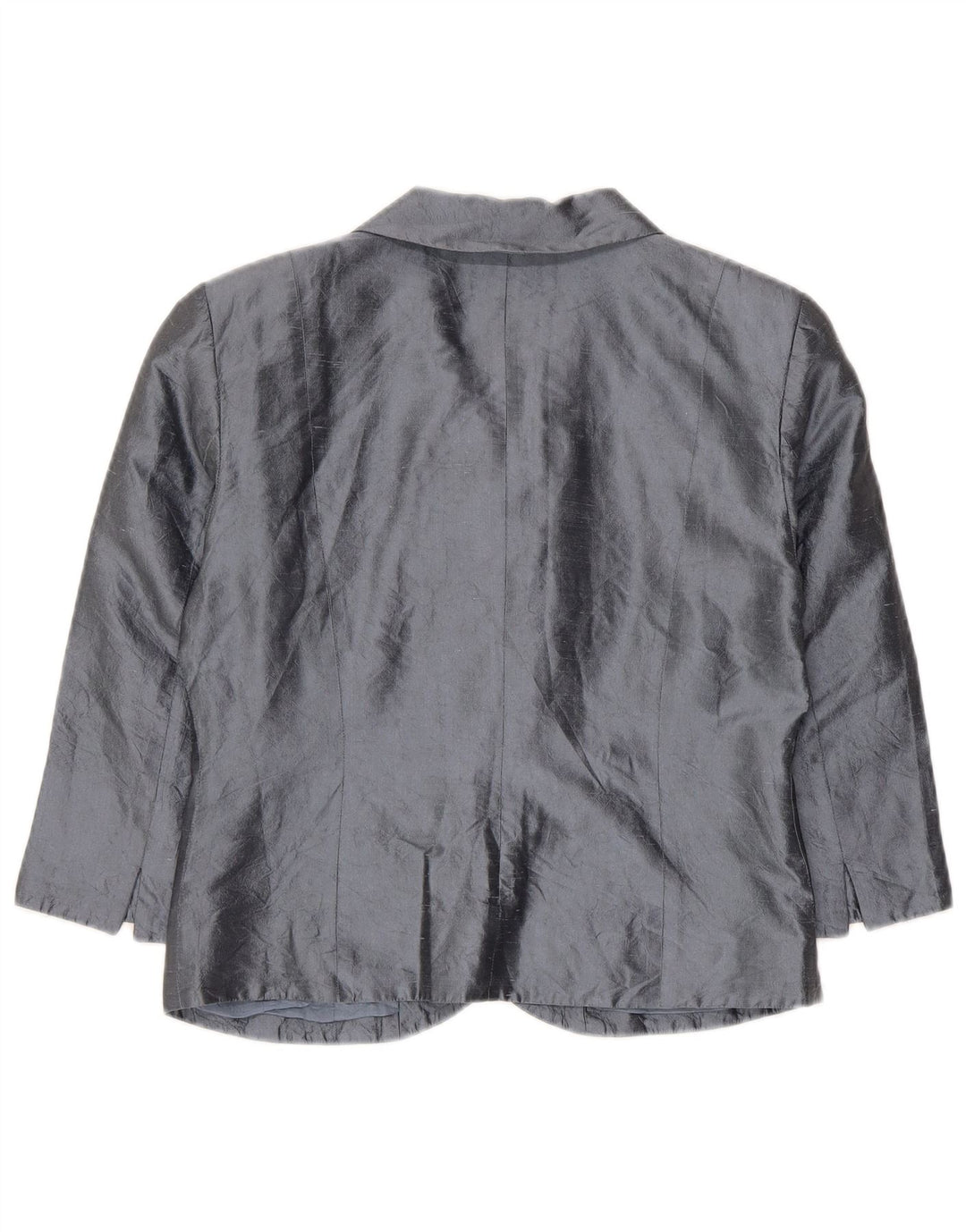 Giacca Blazer a 6 Bottoni Crop da Donna Blunauta IT 42 Seta Grigio Medio