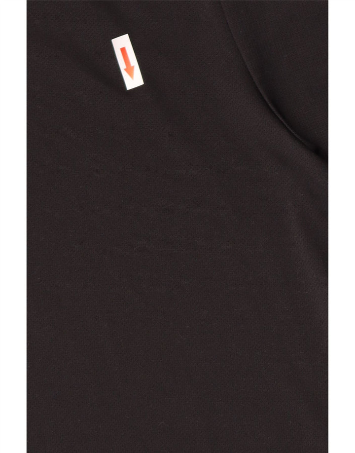 Polo Adidas Climalite da uomo grande in poliestere nero