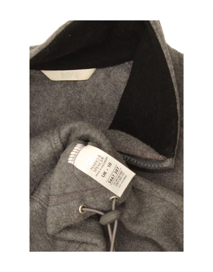 Giacca in pile oversize da donna Marks & Spencer UK 10 Small Poliestere grigio