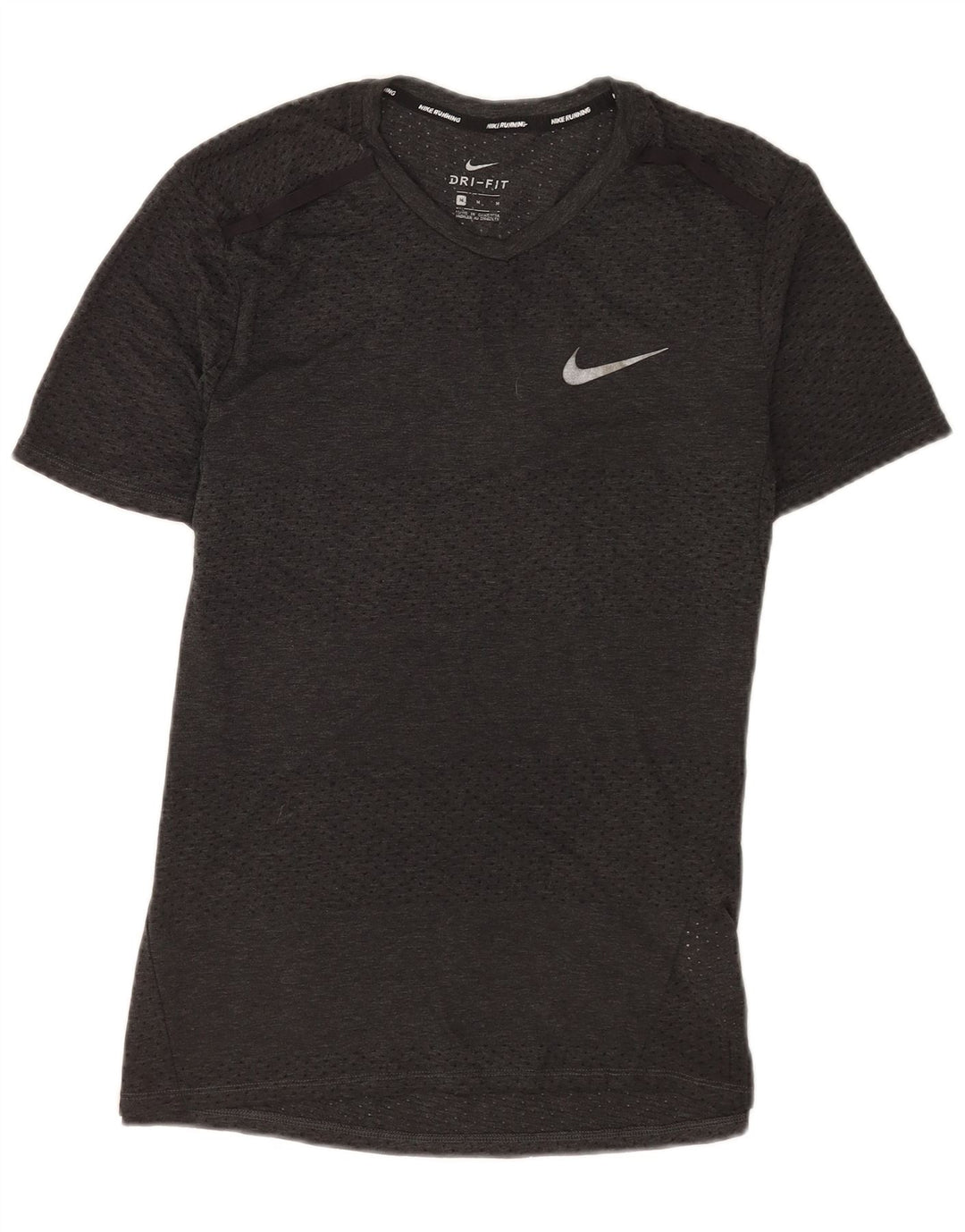 T-shirt Nike Dri Fit da uomo, top in poliestere grigio medio