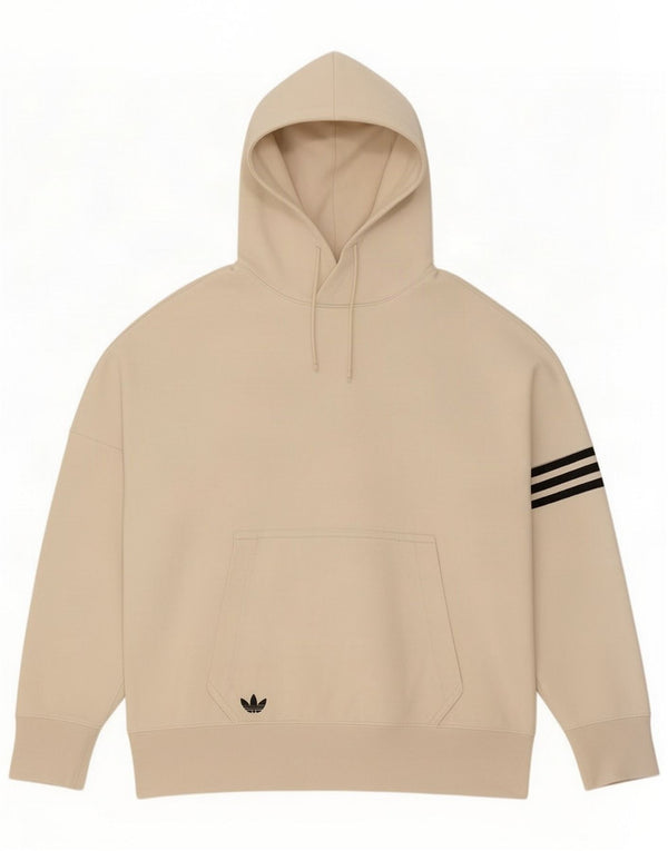 Adidas Felpa con cappuccio da uomo in cotone beige medio