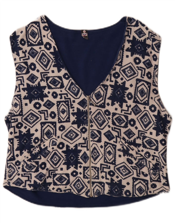 Gilet da donna Trigema UK 14 Cotone geometrico medio blu navy