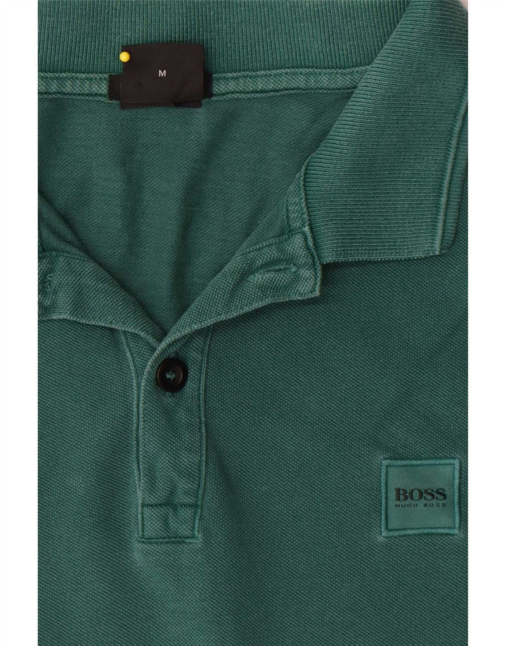 Polo da uomo Hugo Boss in cotone verde medio