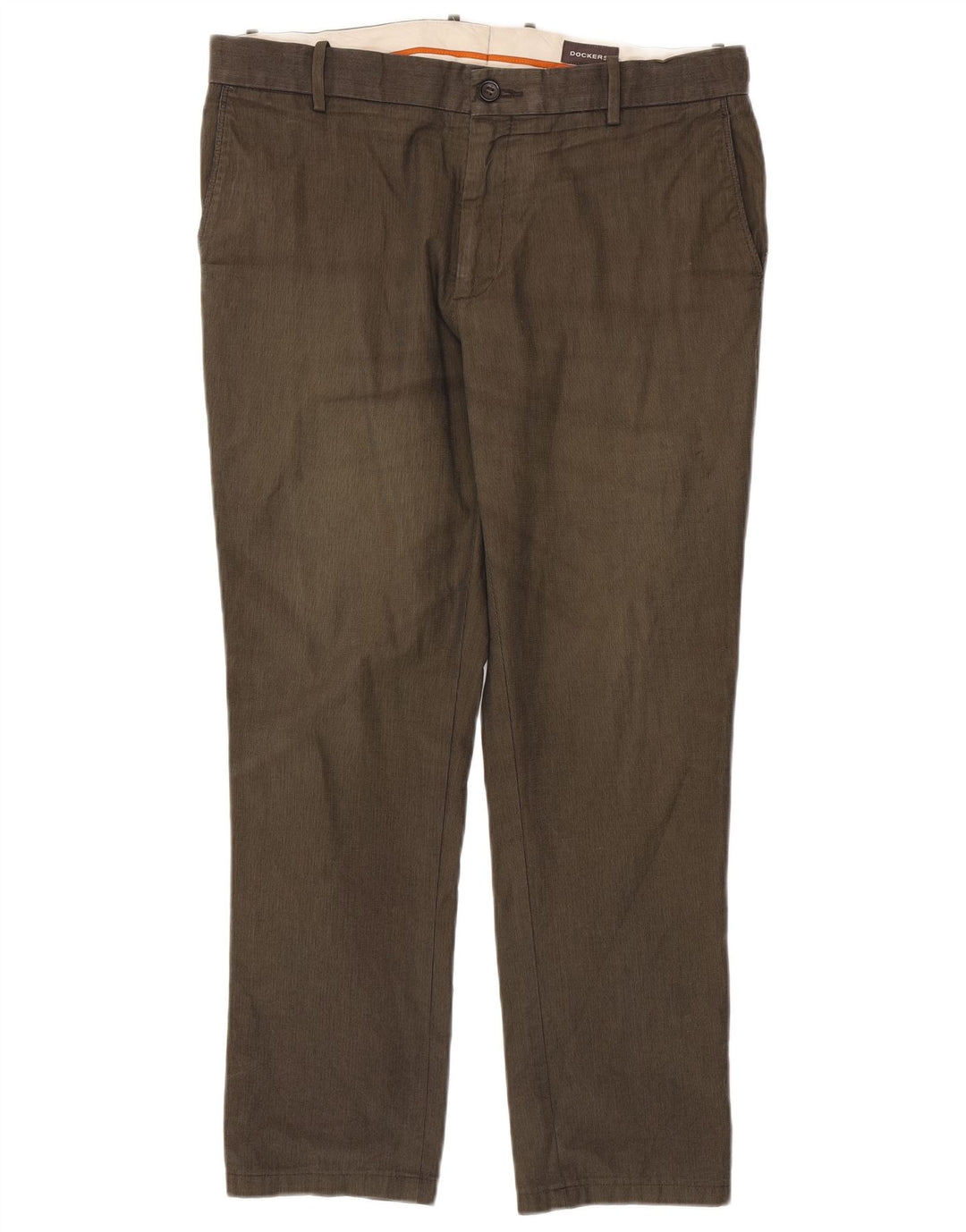 Pantaloni chino dritti da uomo Dockers W34 L28 a quadri kaki