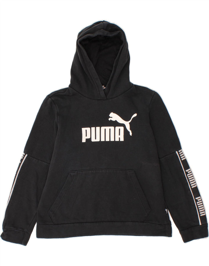 Girls Graphic Hoodie Jumper 11-12 Years Large Vintage Puma and Second-Hand Puma from Messina Hembry 