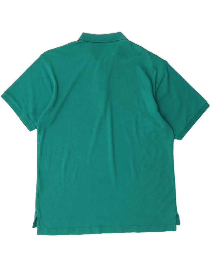 EDDIE BAUER Mens Polo Shirt Medium Green Cotton Vintage Eddie Bauer and Second-Hand Eddie Bauer from Messina Hembry 