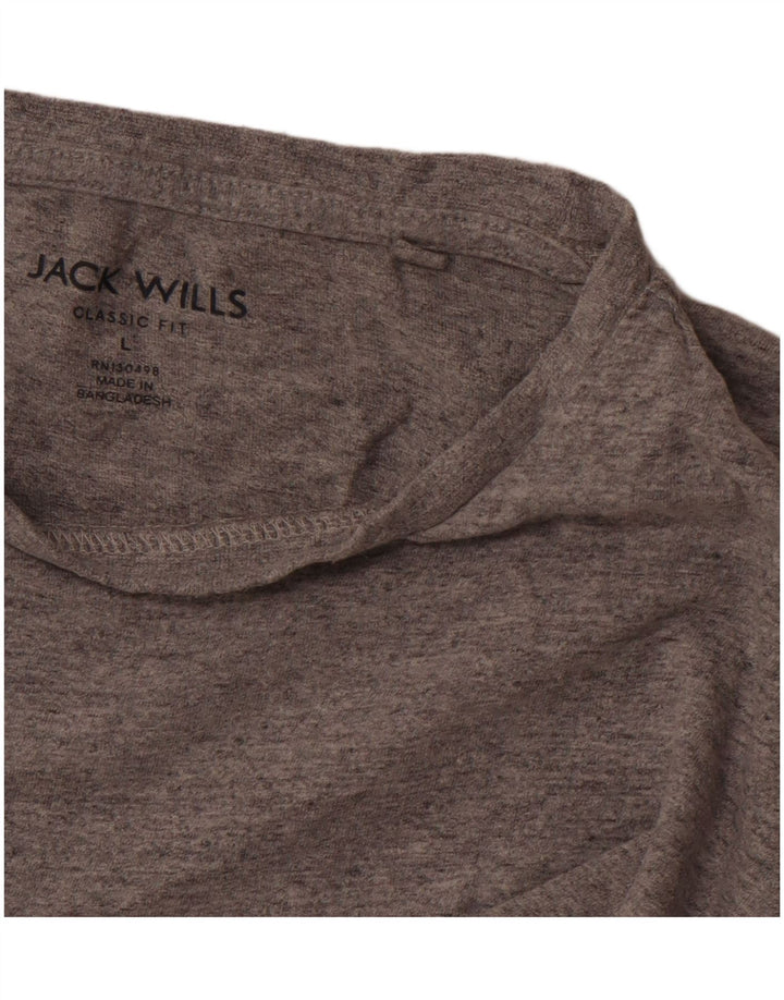 JACK WILLS T-shirt da uomo dalla vestibilità classica, taglia grande, grigia